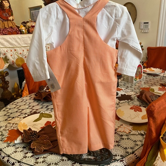 NWT Vive La Fete Smocked Infant Boys Halloween theme Longall size 12 months - Picture 14 of 16
